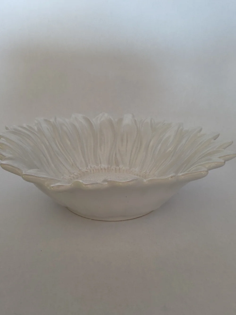 Pottery Barn Retired White Sunflower 11.5